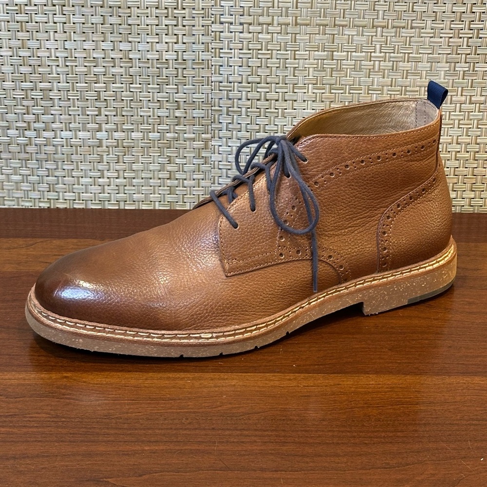 🌟HP🌟J&M 1850 Collection Pearce Tan Tumbled Full-Grain Leather Chukka Boots 11 - Picture 5 of 15